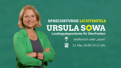 MdL Ursula Sowa lädt ein zur Bürger:innen-Sprechstunde für den Landkreis Lichtenfels